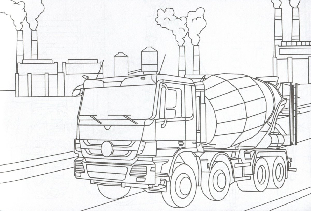 Строительные машинки раскраска