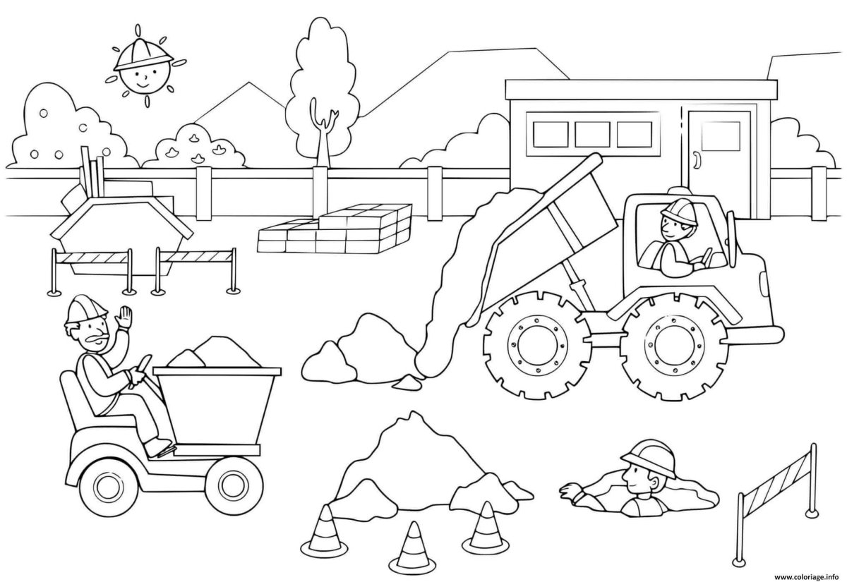 Раскраска стройка