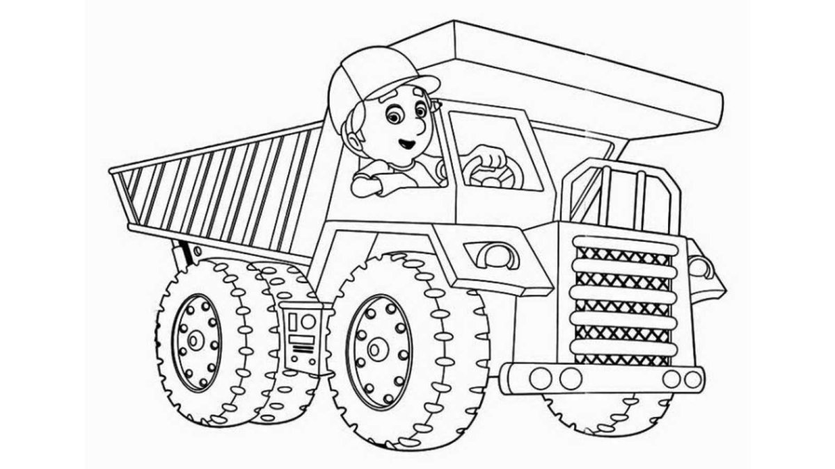 Раскраски карьерный самосвал БЕЛАЗ