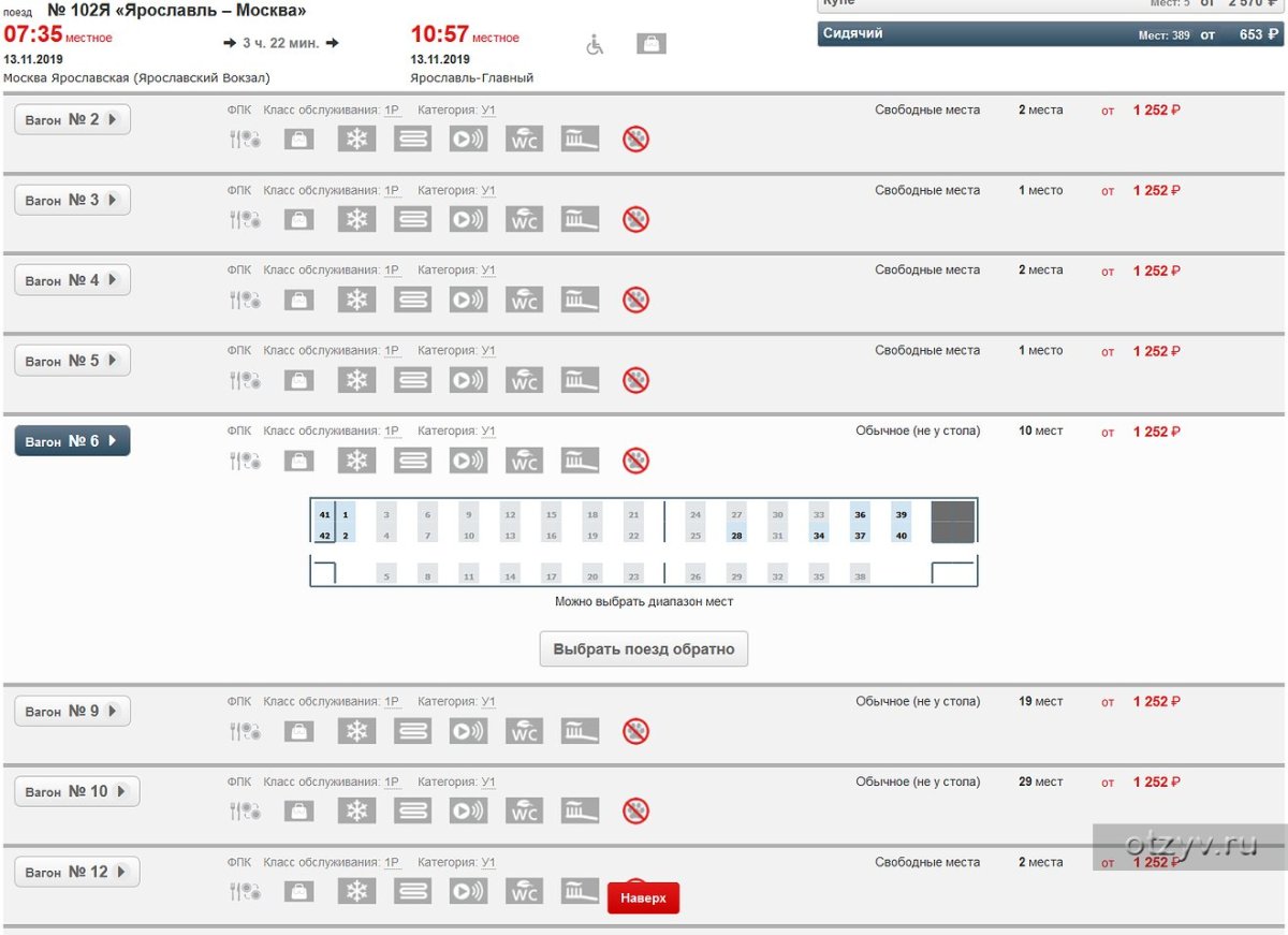 Схема вагонов поезд 104я