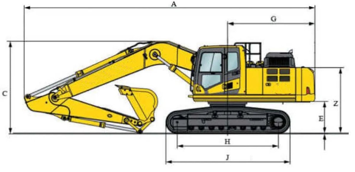 Коматсу 220 экскаватор габариты