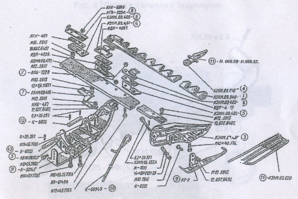Косилка сегментная КС-2.1 устройство