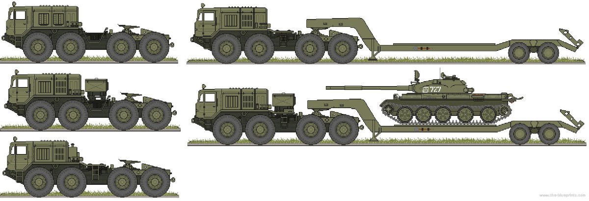 МАЗ военный тягач 537