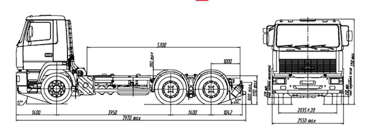 МАЗ 8х4 шасси