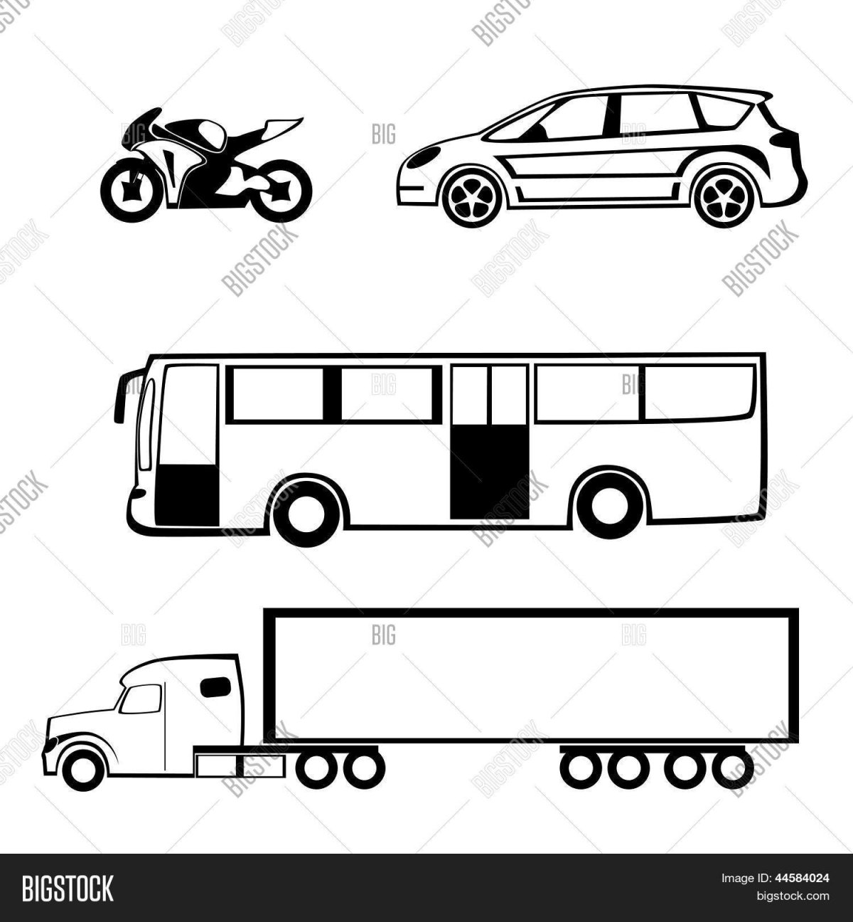 Автобус трафарет