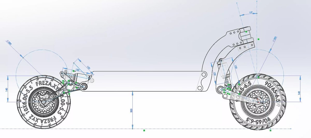 Электромотор самоката чертеж