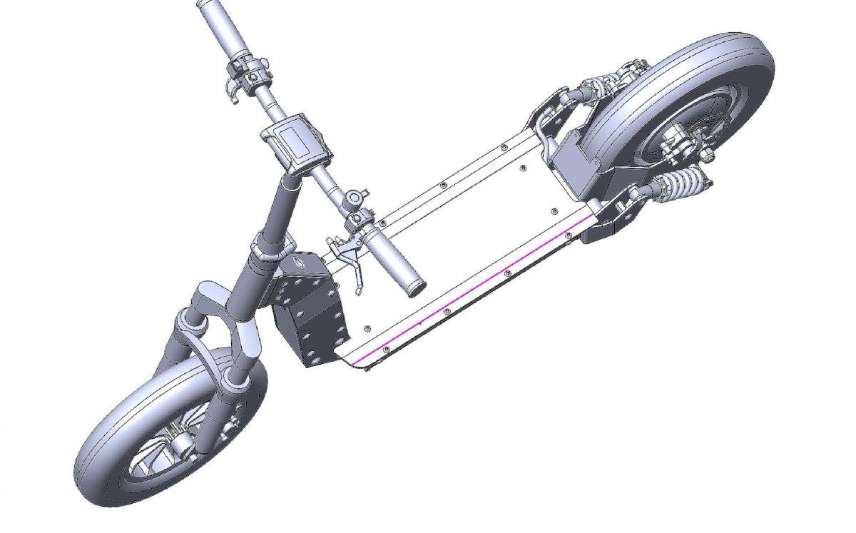 Чертеж деки электросамоката