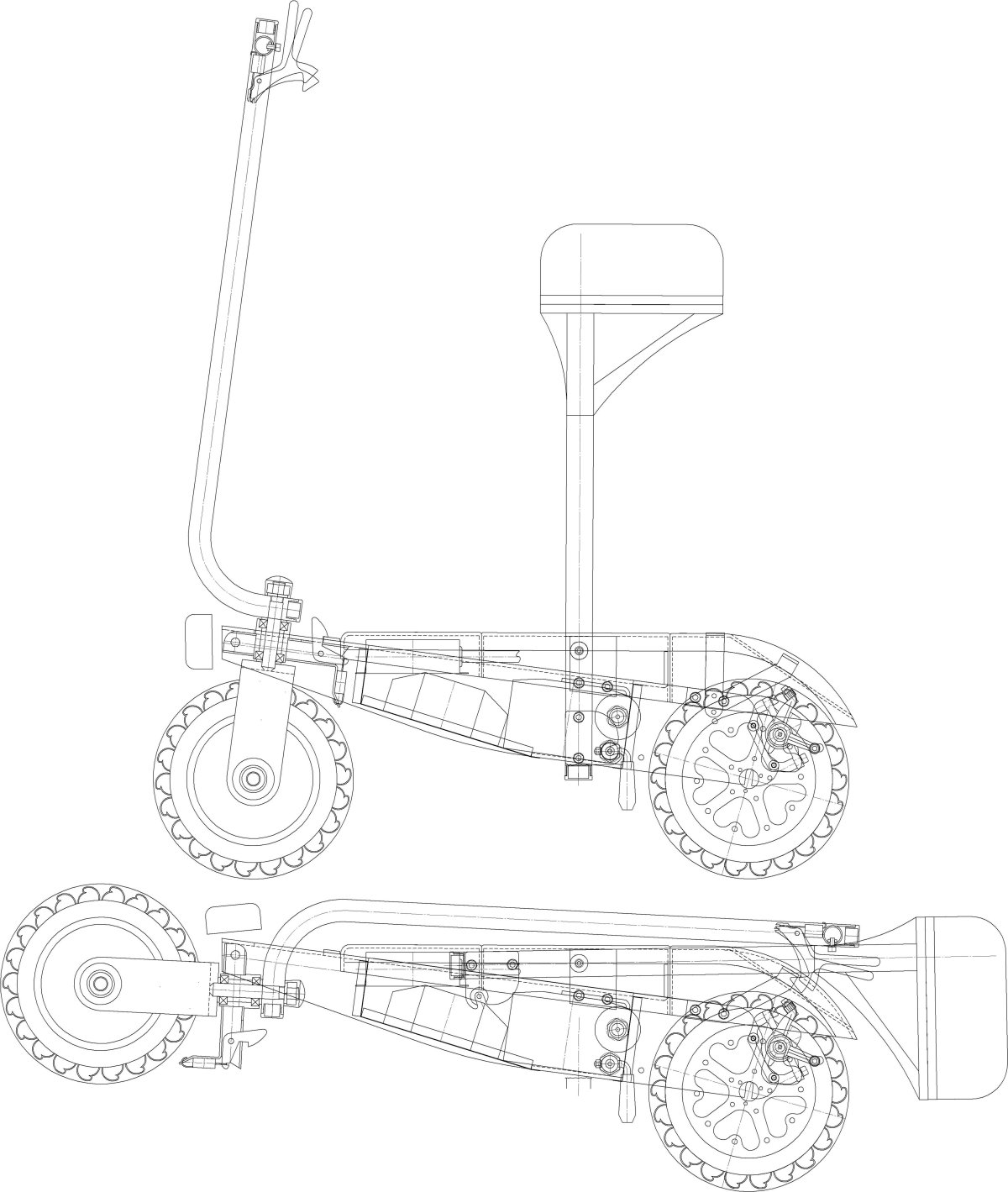 Электросамокат чертеж