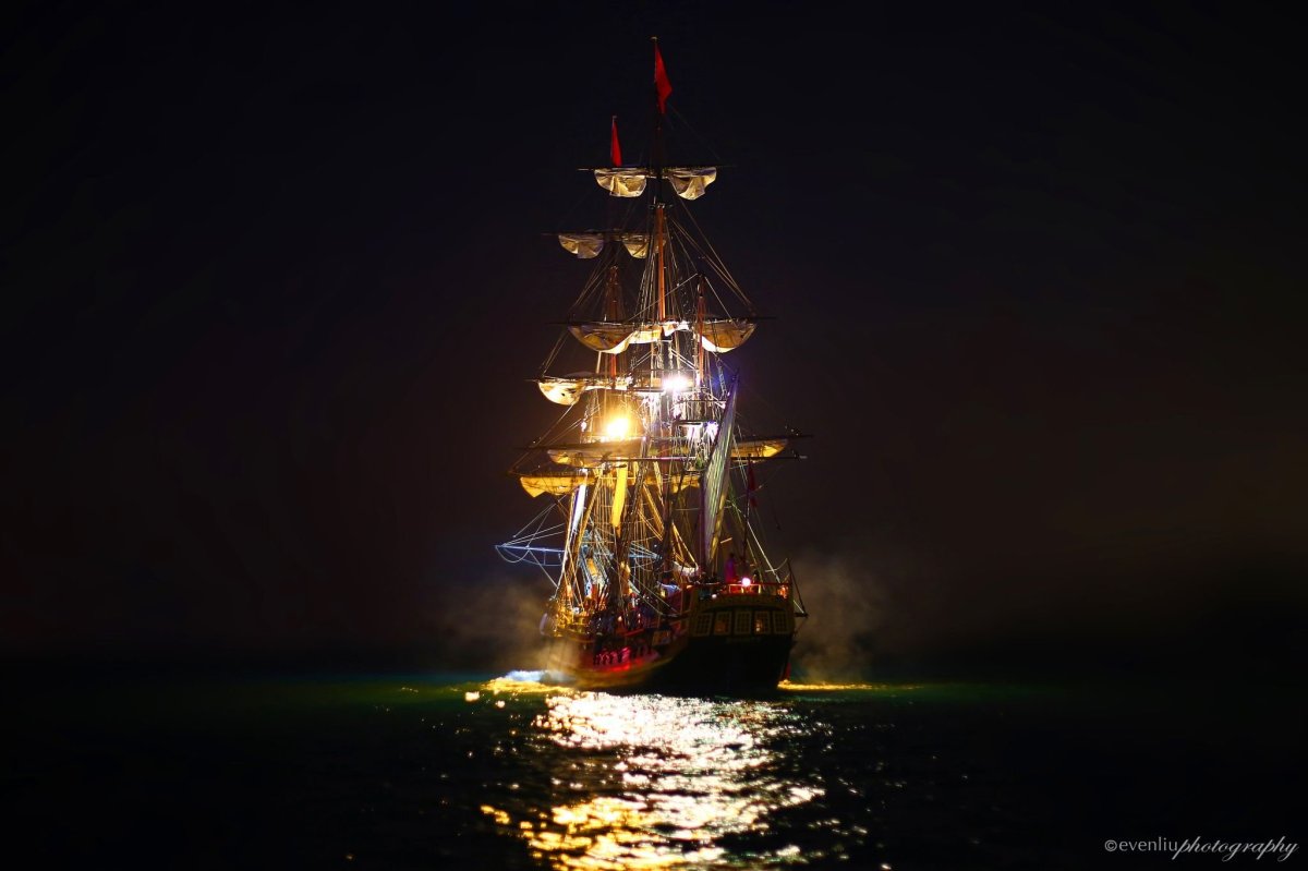 Огни Святого Эльма на корабле