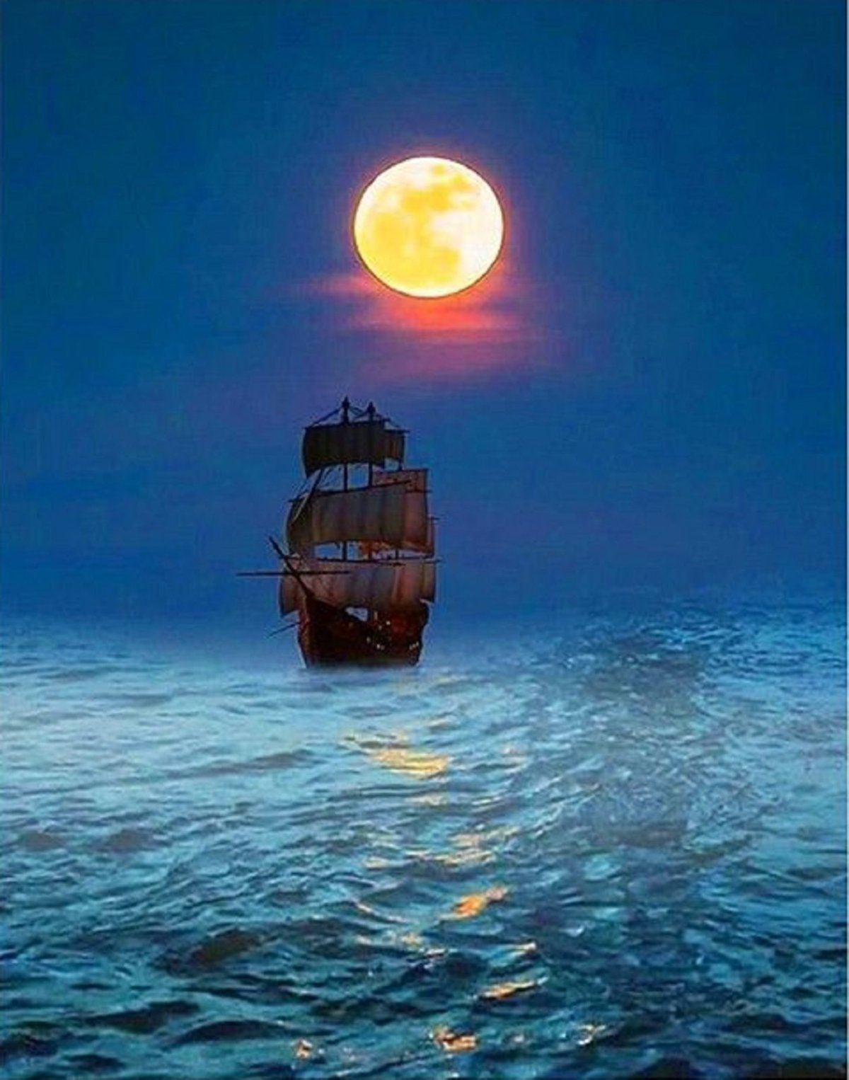 Ночь в море