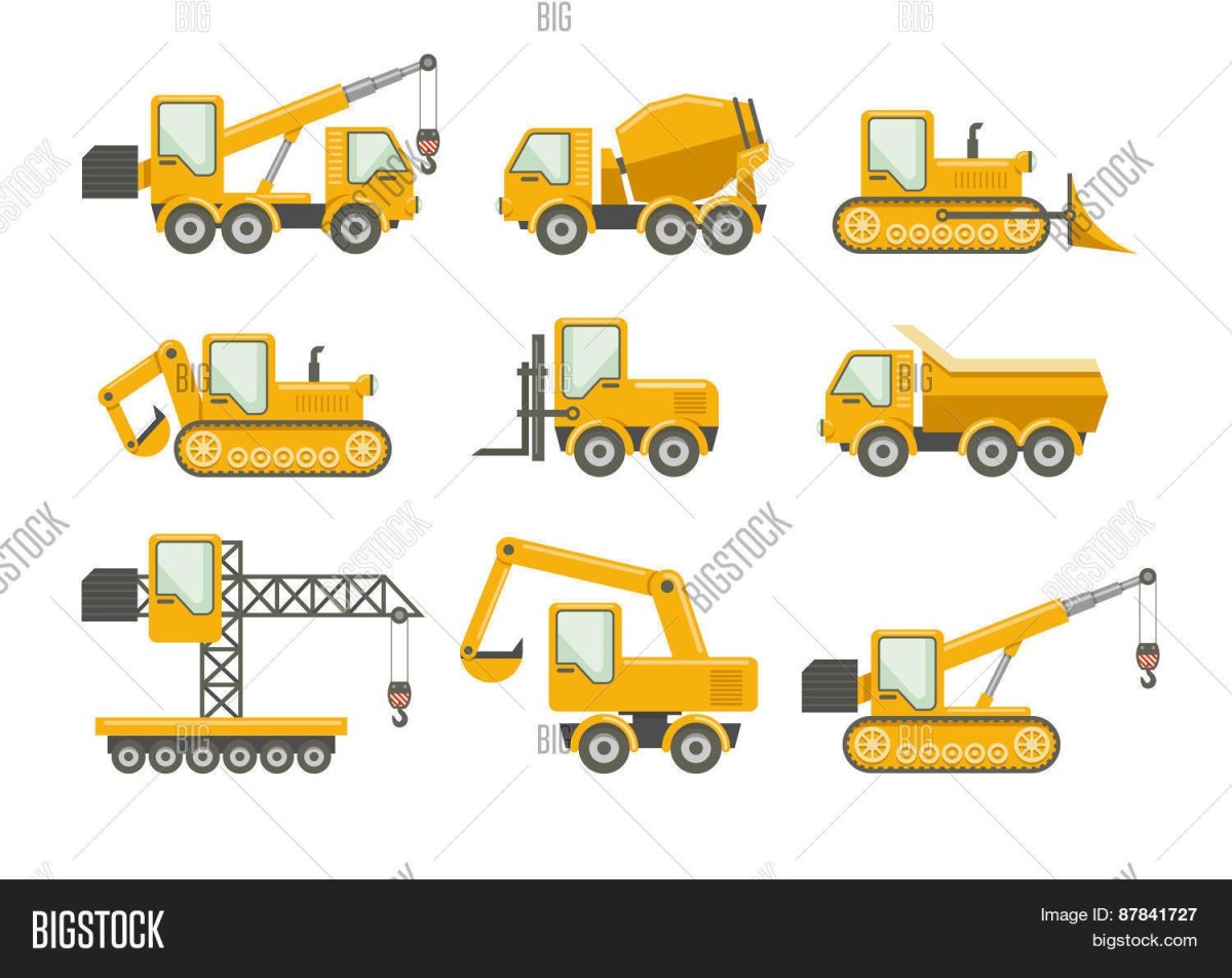 Строительные машинки вектор