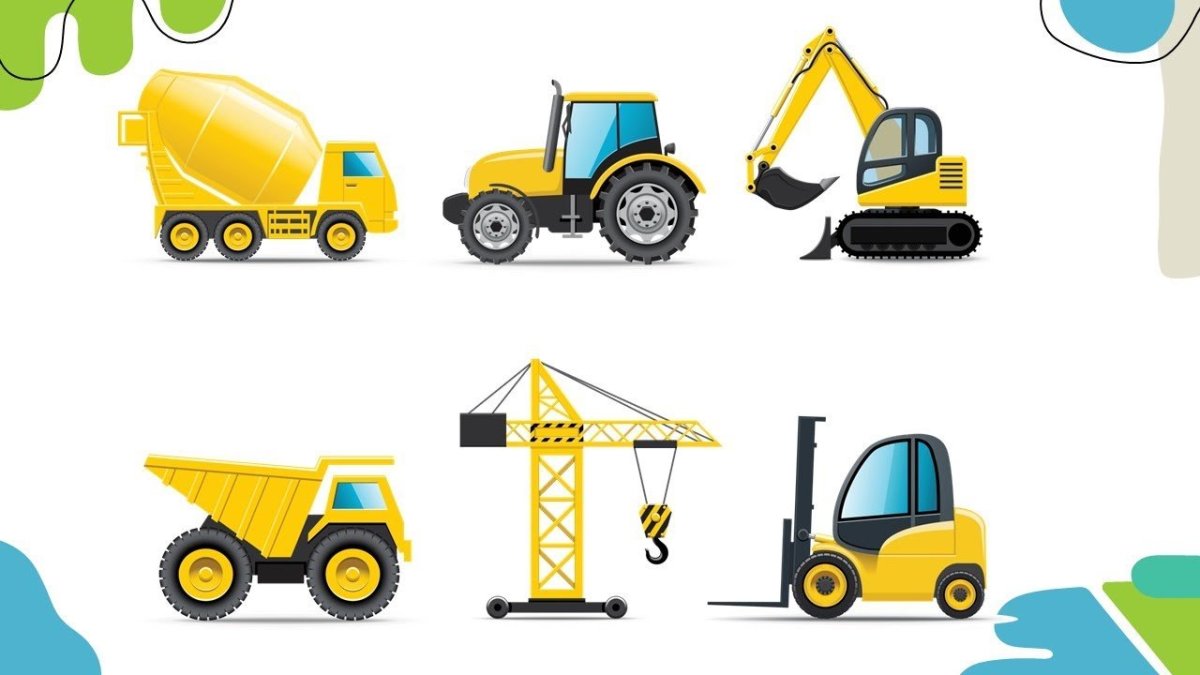 Мультяшная строительная техника