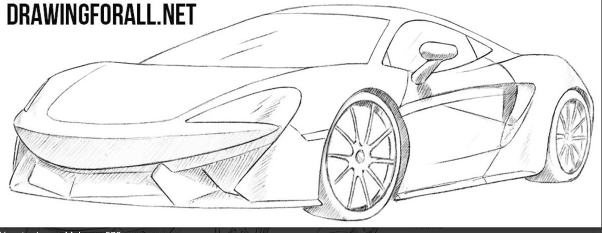 Кенигсегг рисунок карандашом