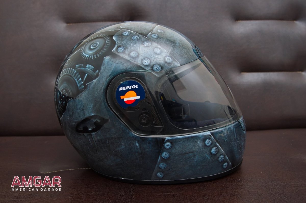 Мотошлем стимпанк