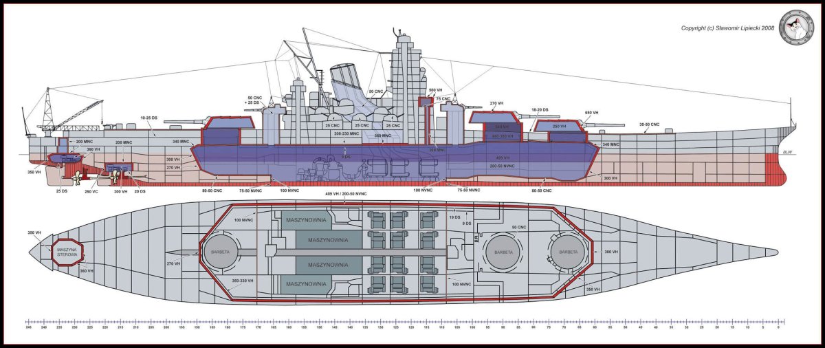 Линкор Ямато схема