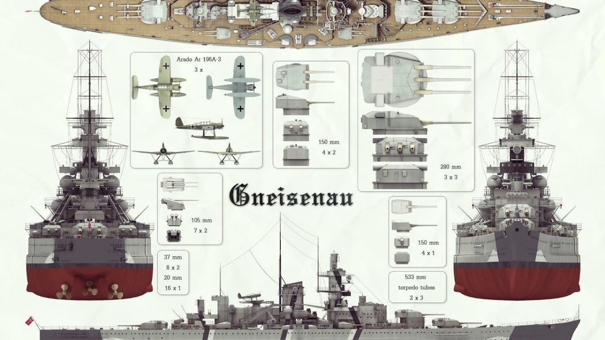 Линкор Шарнхорст 1936