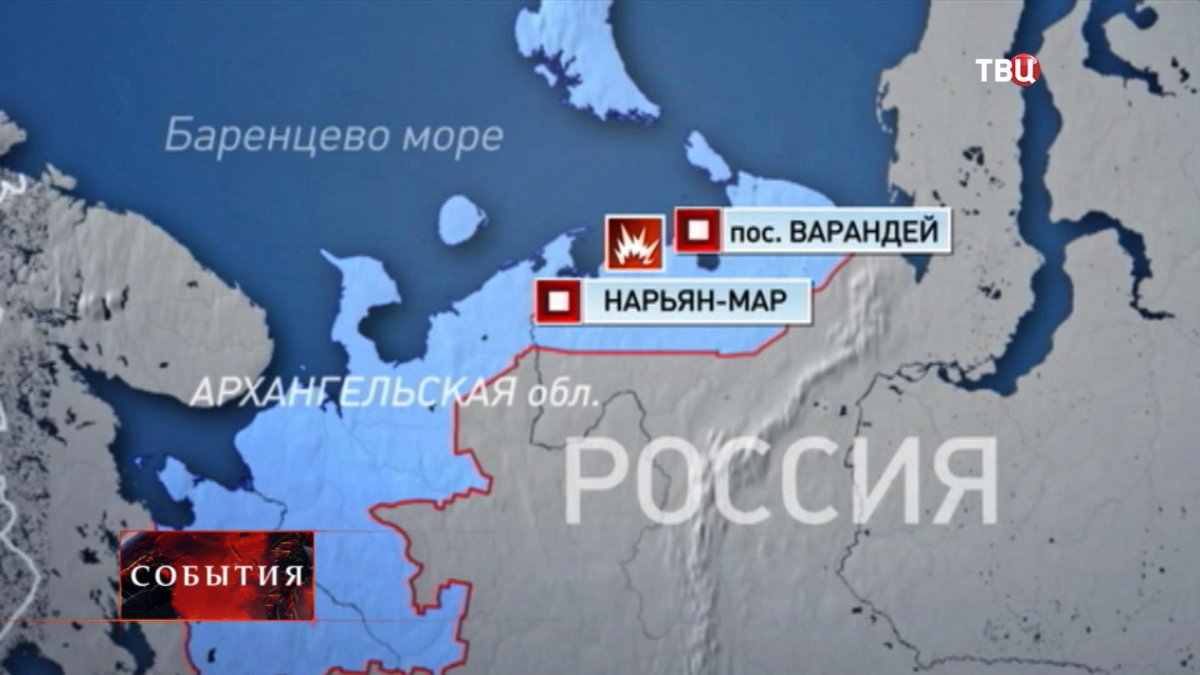 Варандей на карте