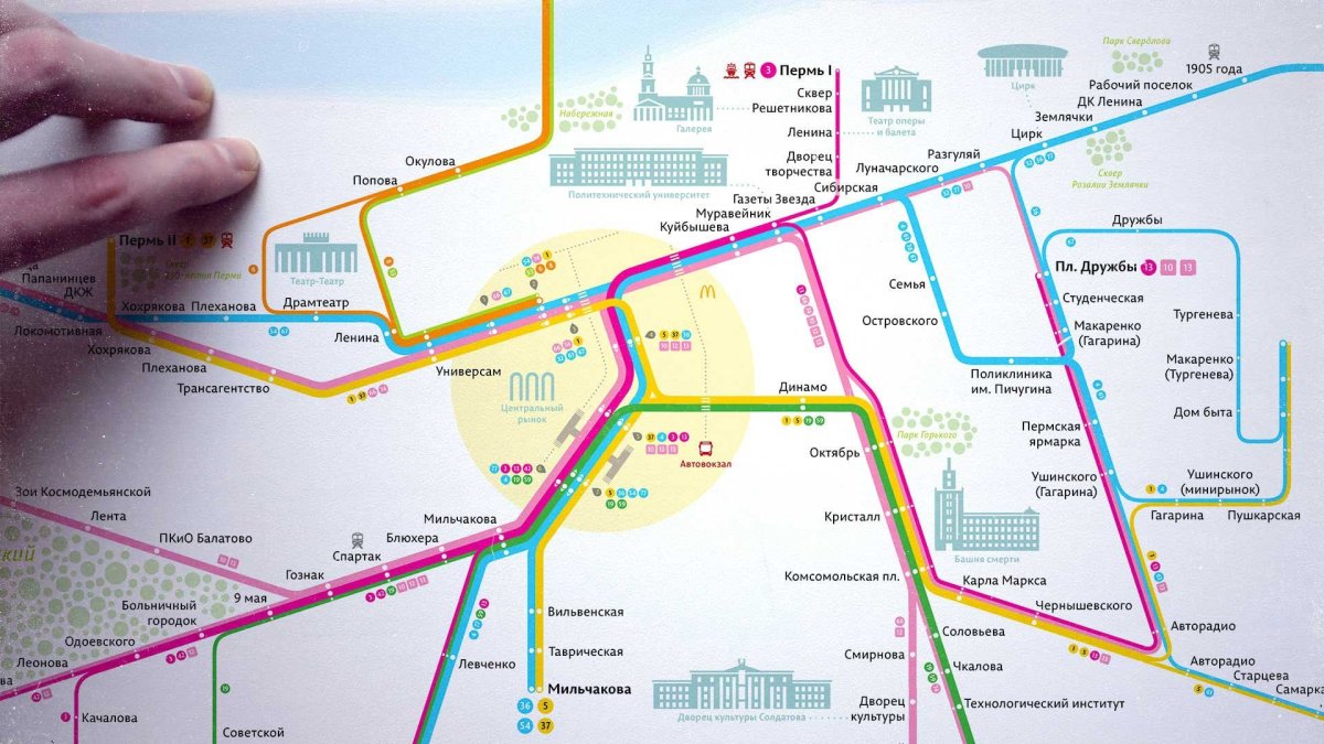 Схема общественного транспорта