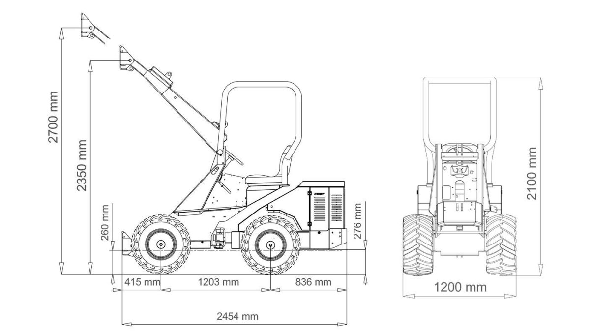 Мини погрузчик Pixy 35т