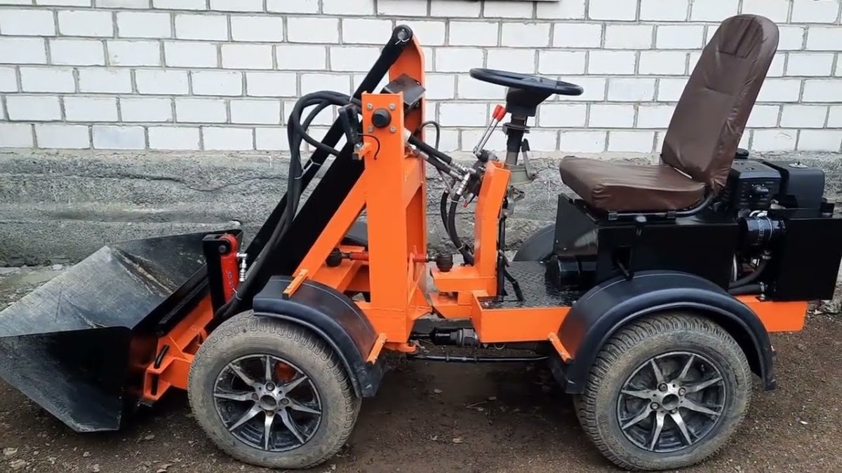 МТ минитрактор минипогрузчик 4х4 гидроход полноуправляемый