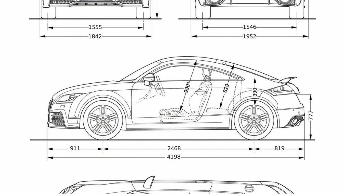 Ауди ТТ 2001 Blueprint