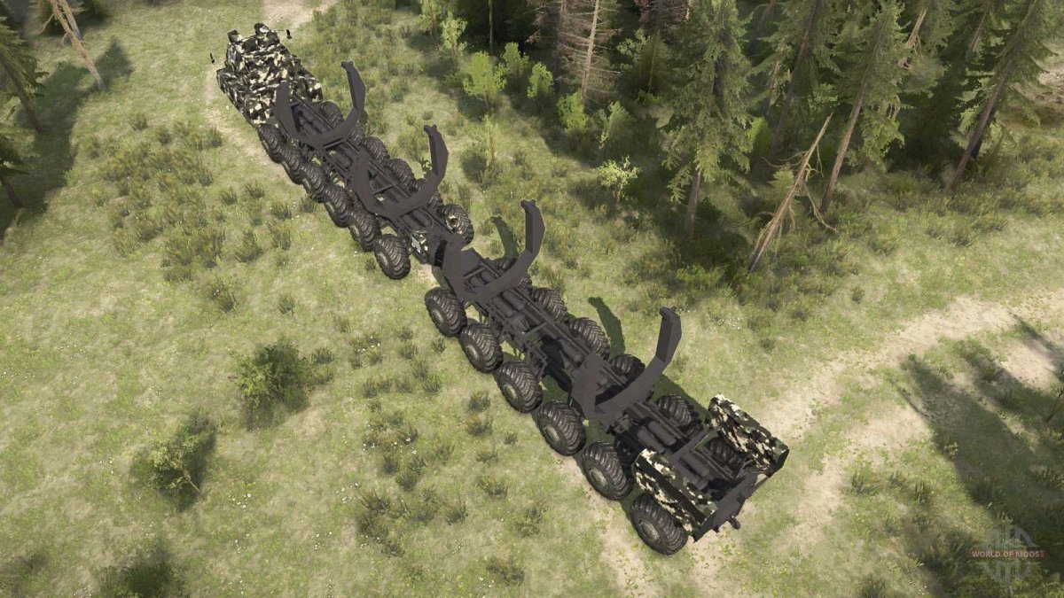 SPINTIRES MUDRUNNER - Military mobile Bridge MZKT 79086 - maz 7907 24x24 Heavy Cargo