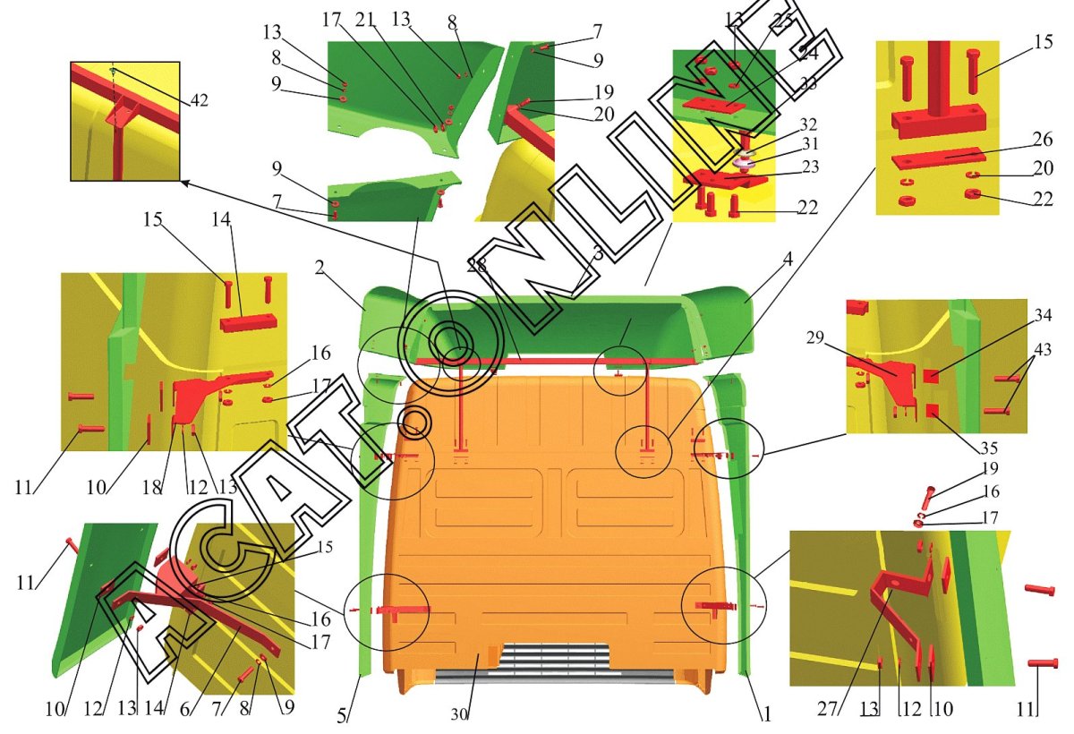 Крепление спойлера МАЗ 5440