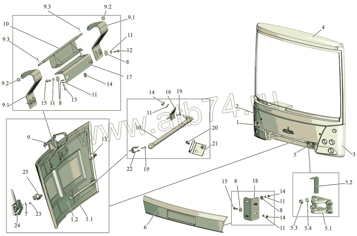 МАЗ-206 облицовка передняя
