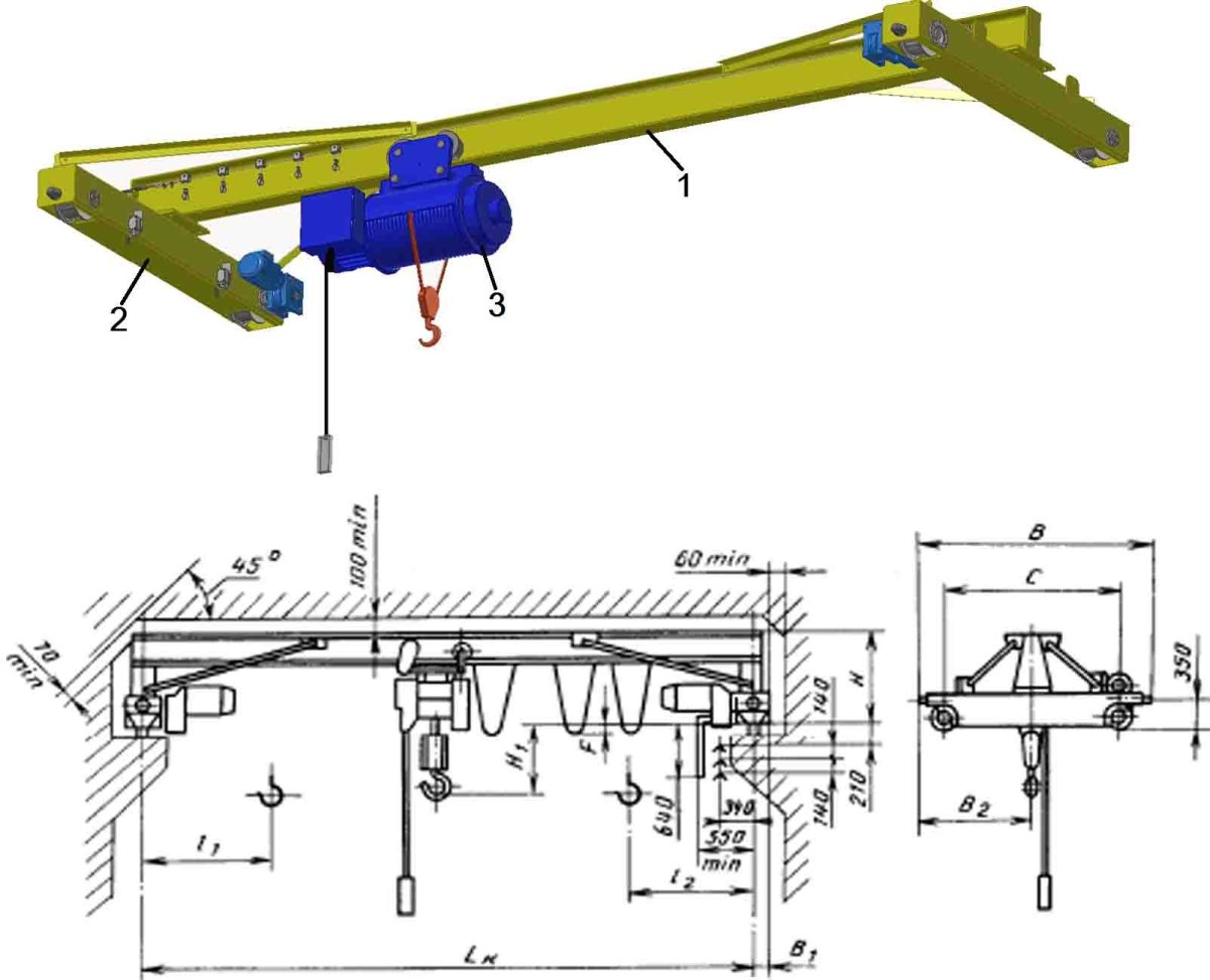 Мостовой кран к63