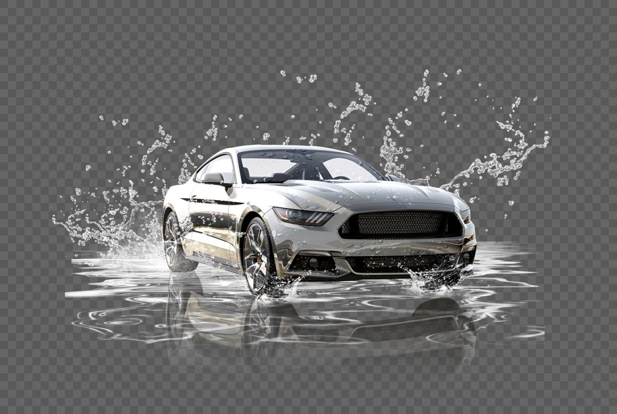 Мойка авто на прозрачном фоне