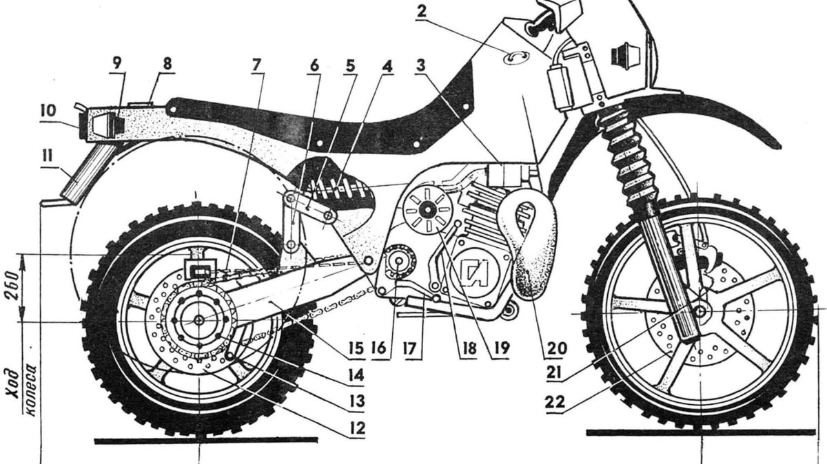 ИЖ Планета 5 кросс чертеж