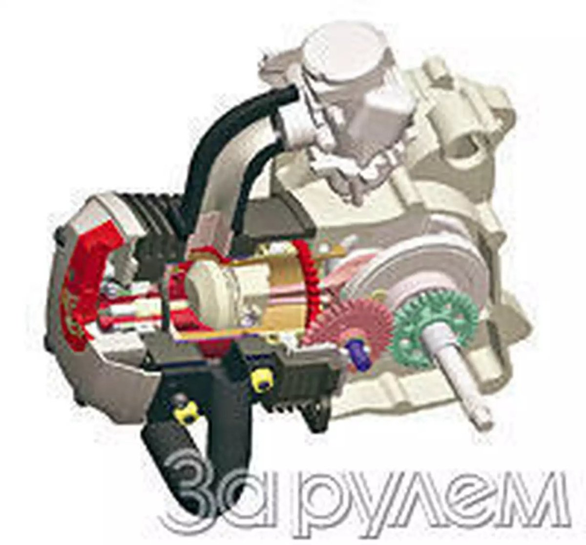 Система смазки 2т двигателя скутера