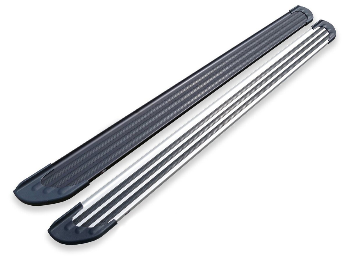 Пороги алюминиевые "Slim line Silver" 1720 мм с перфорацией