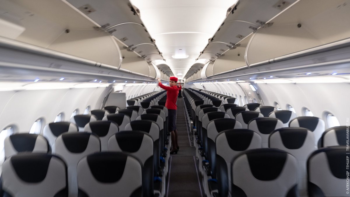Airbus a321 Nordwind Airlines салон