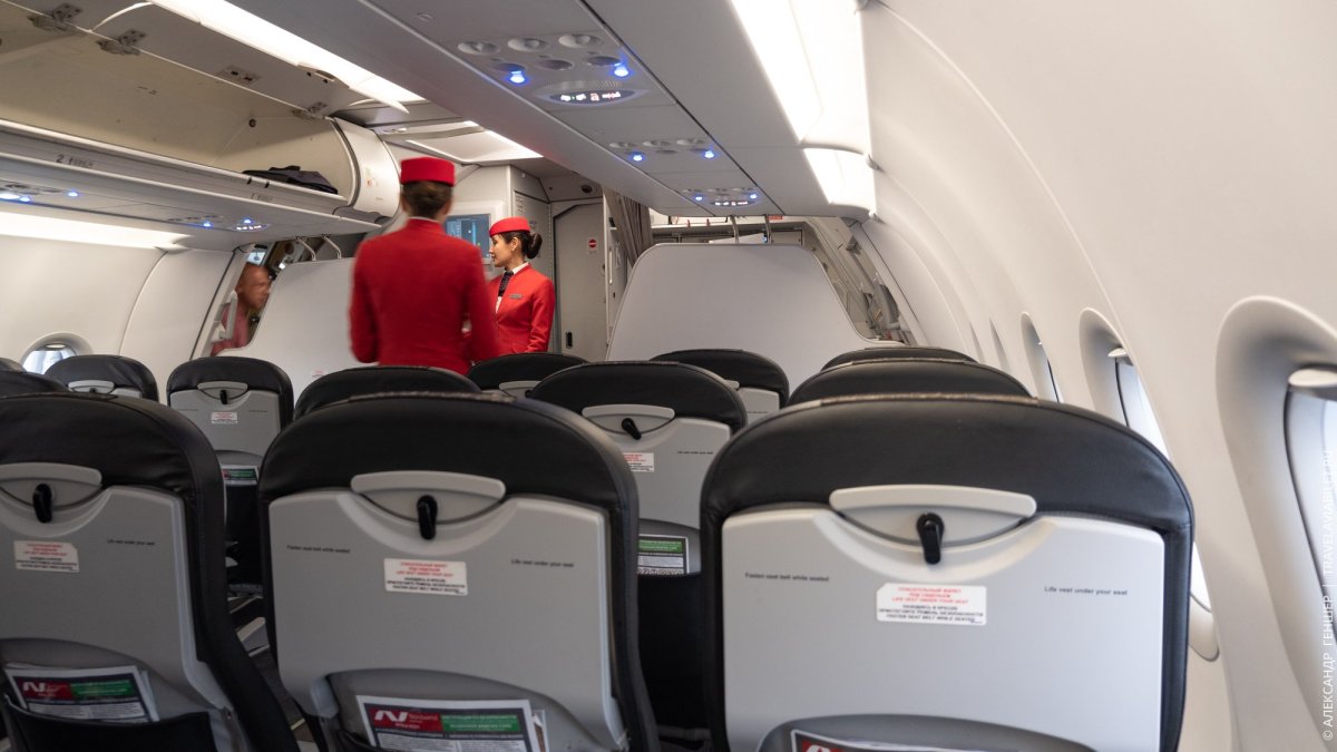 A321 Nordwind Airlines салон