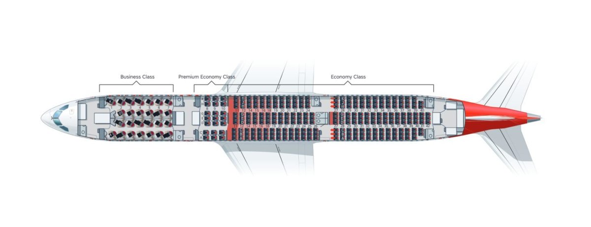 Схема салона Boeing 777-200er ред Вингс