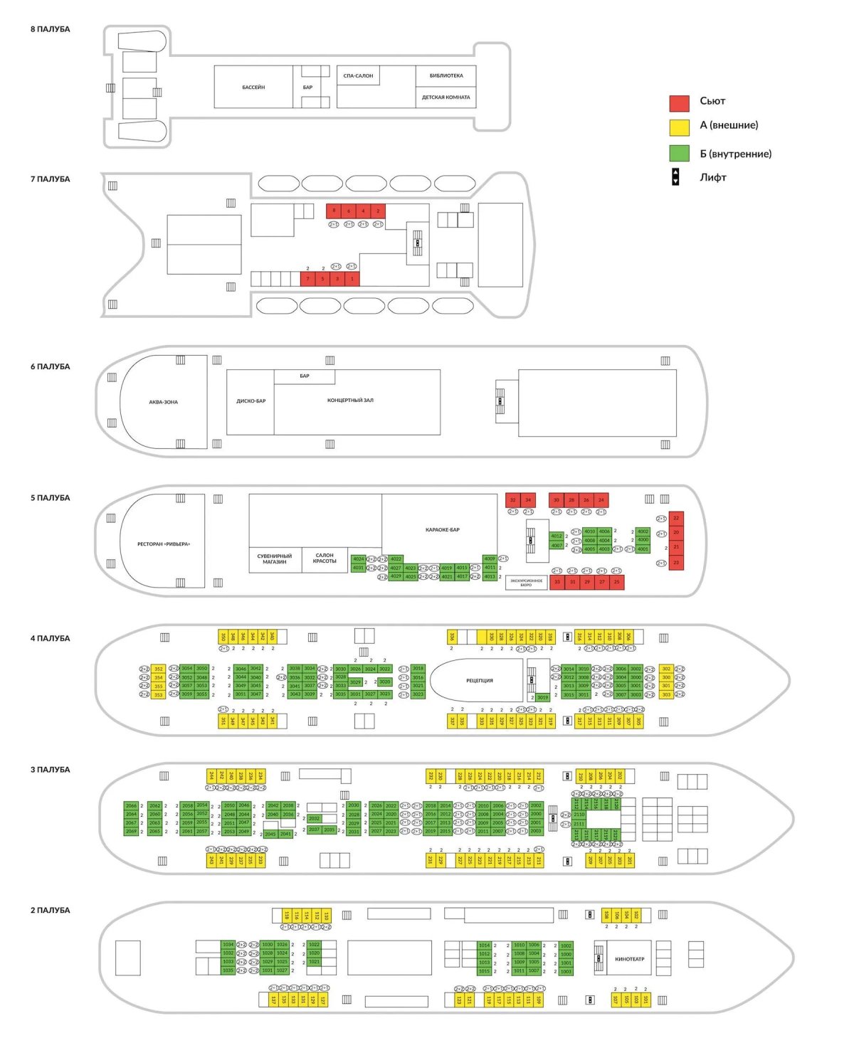 Схема лайнера князь Владимир