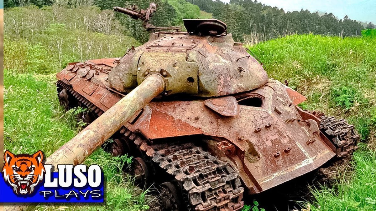 Танки ИС-3 на острове Шикотан