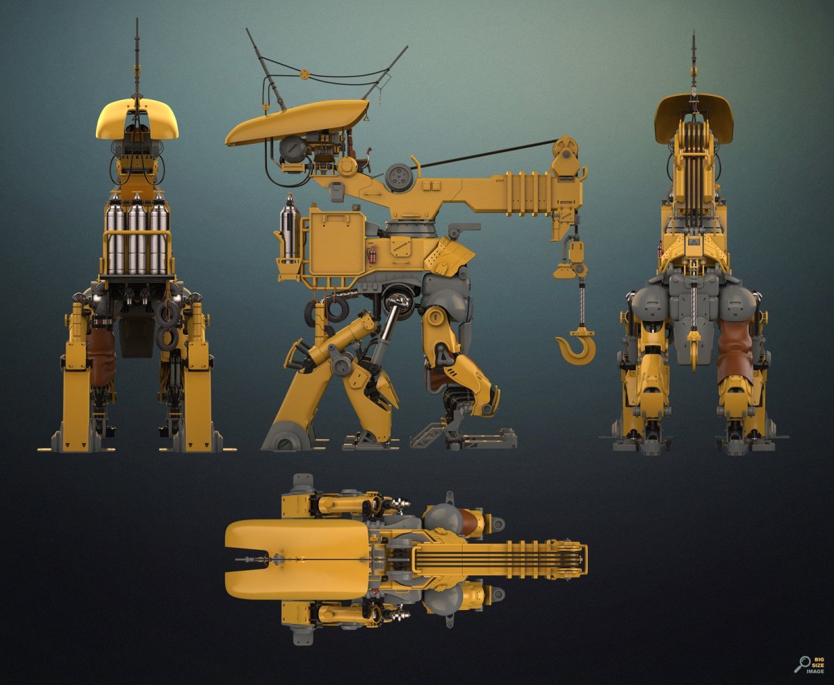 Строительный робот арт