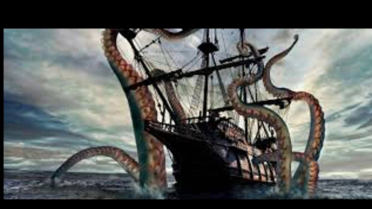 Кракен Морское чудовище пираты Карибского моря