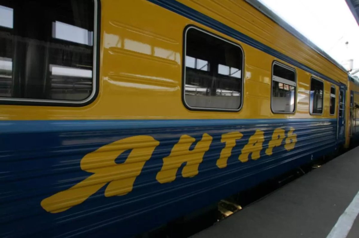 Фирменный поезд янтарь Москва Калининград