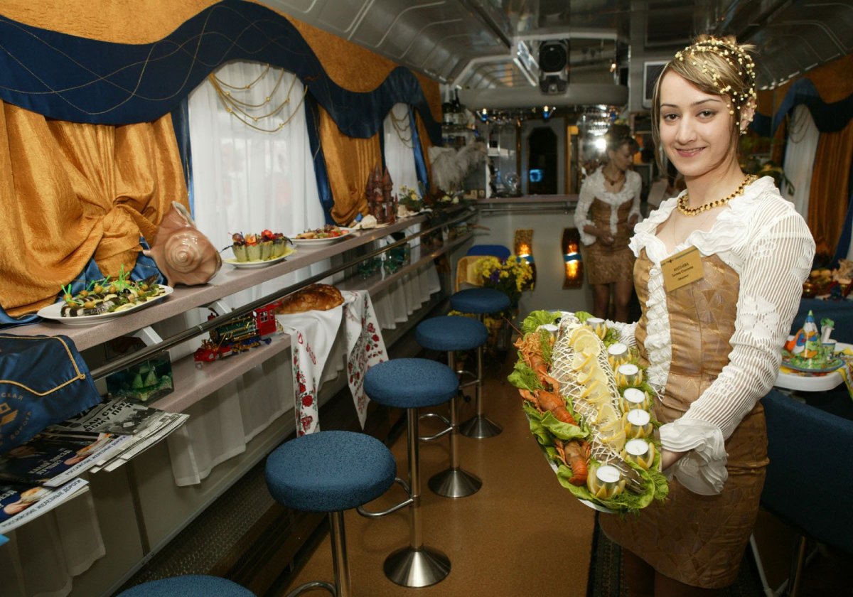 Поезд янтарь вагон ресторан