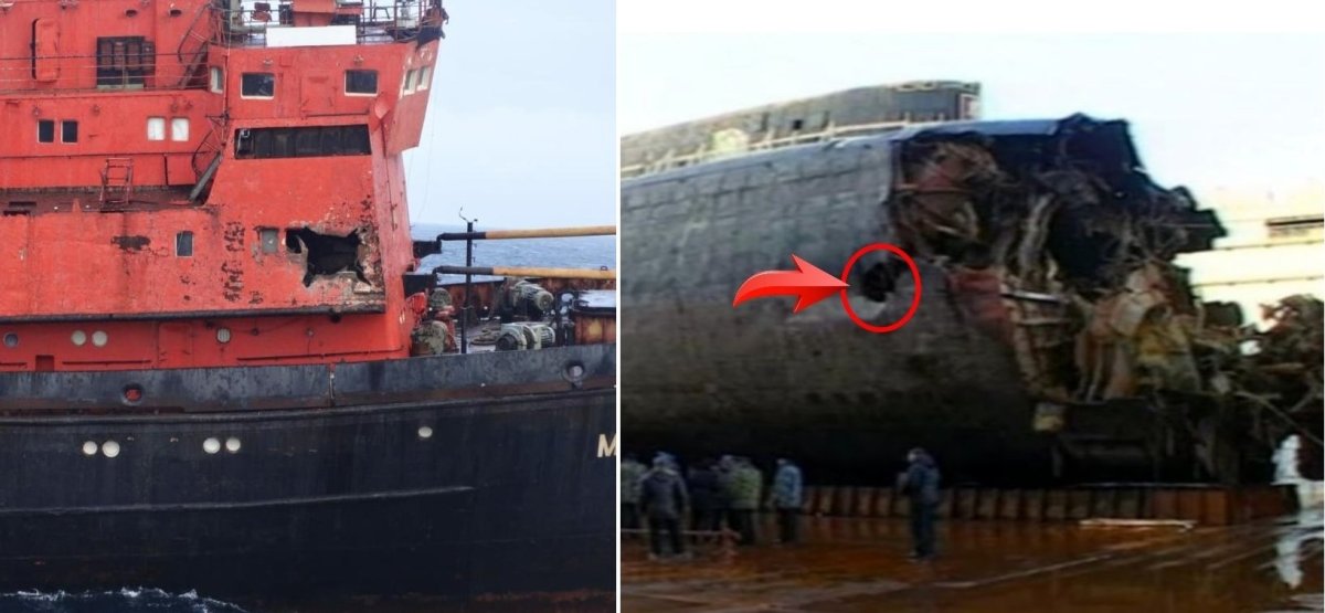 Подлодка Курск пробоина