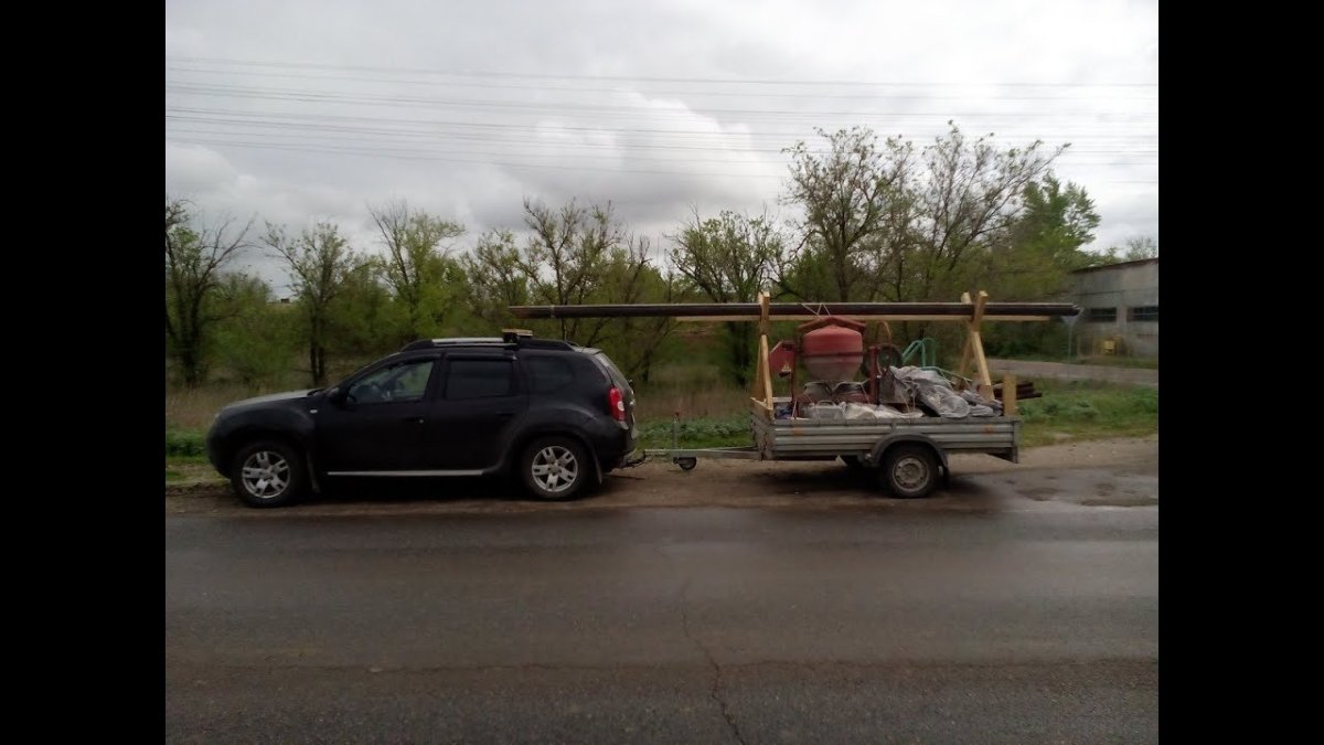 Перевозка 6 метровой арматуры на прицепе