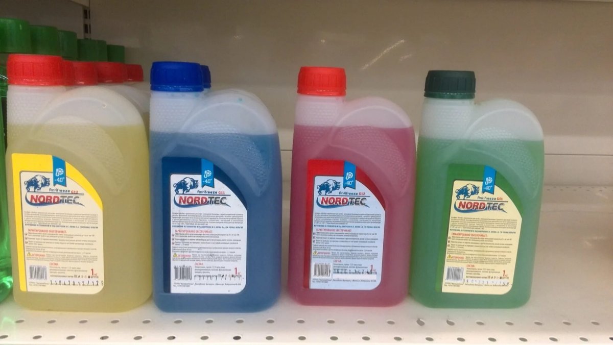 Цвета антифриза