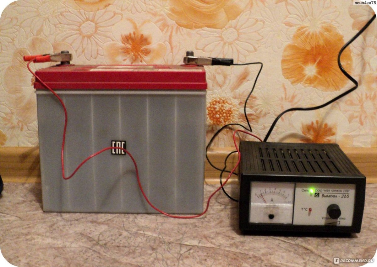 Зарядка аккумулятора автомобиля 12 вольт 60 ампер