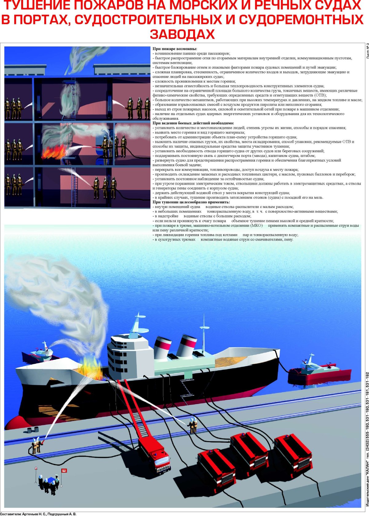 Тушение пожара на судне