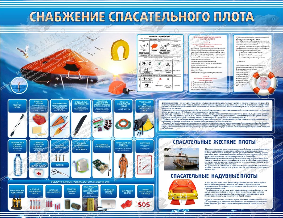 Стенд для спасательных плотов