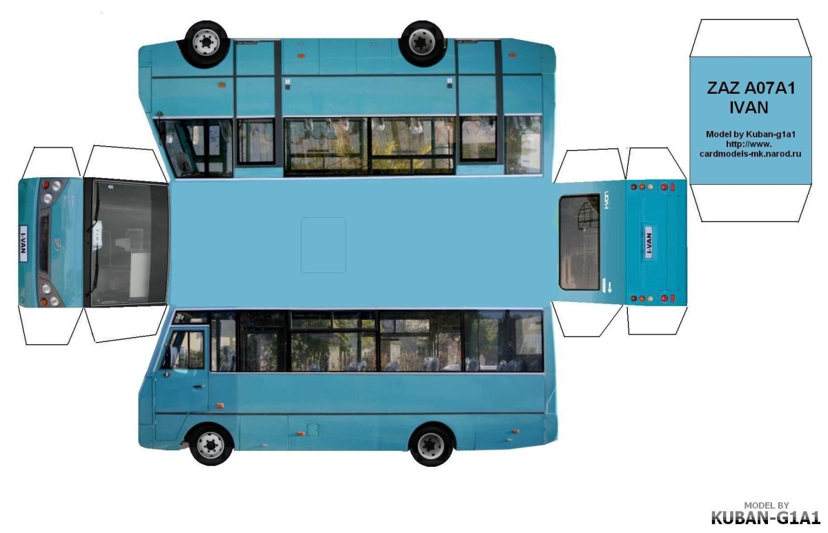 Развёртка автобуса ПАЗ 3205