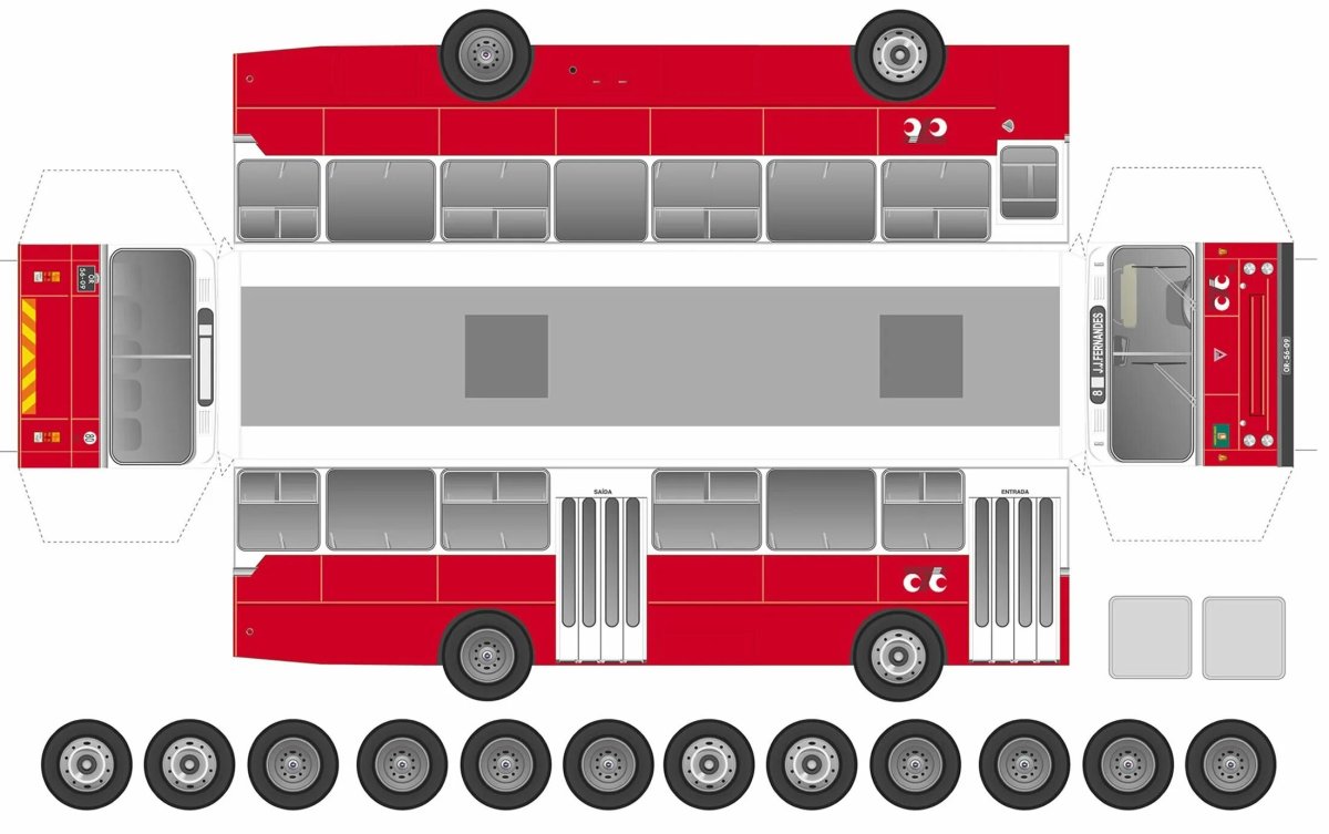 Микроавтобус из бумаги